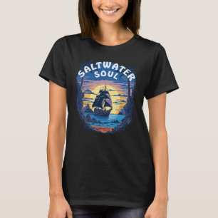 Zoutwater Soul - Oude galjoenboot T-shirt
