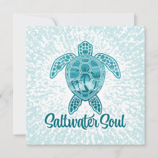 Zoutwater Soul Tropisch Zee Schildpad met Palmbome