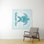 Zoutwater Soul Tropisch Zee Schildpad met Palmbome Wandkleed (In Situ (horizontaal))