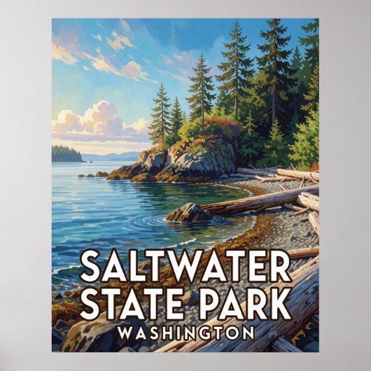 Zoutwater State Park — Washington Poster (Voorkant)