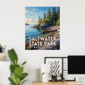 Zoutwater State Park — Washington Poster (Thuiskantoor)