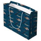 Zoutwater Visser Papieren Cadeautas (Achterkant Gekanteld)