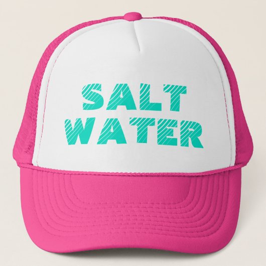 Zoutwater Zeemeermin Trucker Hat Pet (Voorkant)