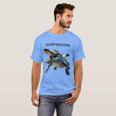 Zoutwaterkrokodil onder water met open mond URM T-shirt (Voorkant volledig)