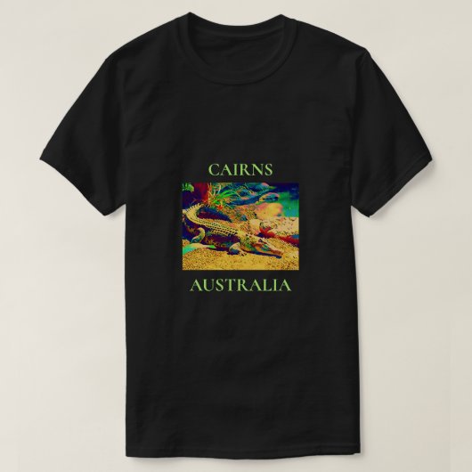 Zoutwaterkrokodil Queensland Australië reizen T-shirt (Design voorkant)