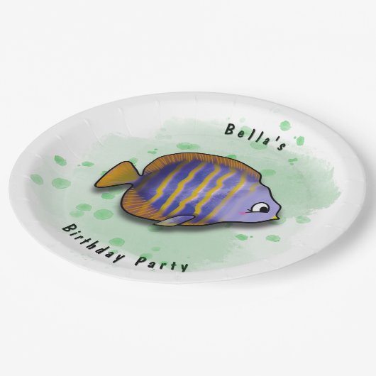zoutwatervis Partij Papieren Bordje (Gekanteld)