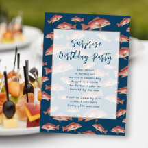 Zoutwatervisser Verjaardagsfeest Uitnodiging