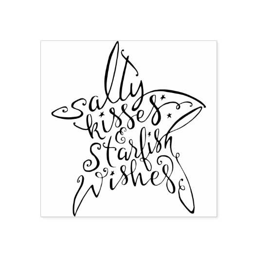 Zouty Kisses en Starfish Stult rubberstempel (Afrduk)