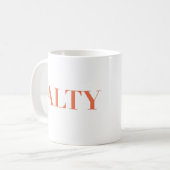 ZOUTY Sarcastic Typography Design in Oranje-Red Koffiemok (Voorkant links)