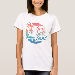 Zoutzand in de zomerzon t-shirt