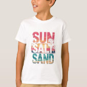 Zoutzand in de zomerzon t-shirt (Voorkant)