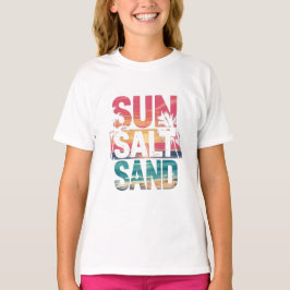 Zoutzand in de zomerzon t-shirt