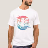 Zoutzand in de zomerzon t-shirt (Voorkant)
