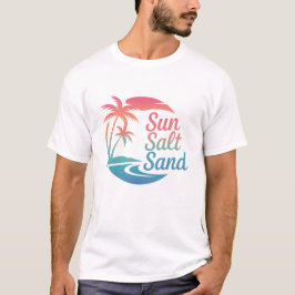 Zoutzand in de zomerzon t-shirt