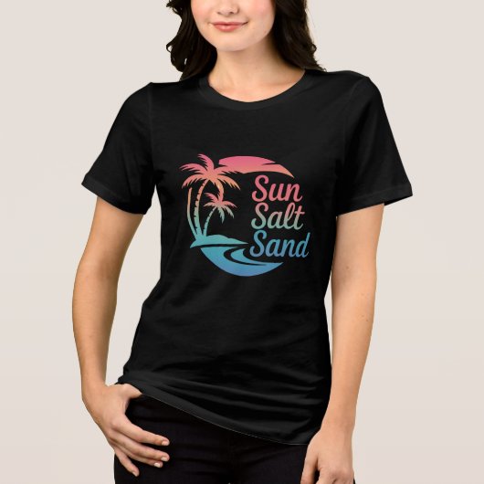 Zoutzand in de zomerzon Tri-Blend shirt (Voorkant)