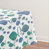 Zoveel blauwe vissen tafelkleed (Voorbeeld)