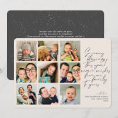 Zoveel 'Blessings' jaar in Review Tan Photo Collag Feestdagenkaart (Voorkant / Achterkant)