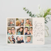 Zoveel 'Blessings' jaar Review Foto Collage Tan Feestdagenkaart (Staand voorkant)