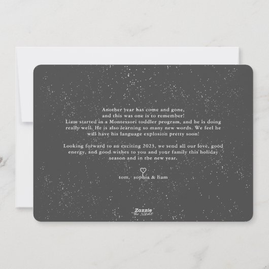 Zoveel 'Blessings' jaar Review Foto Collage Tan Feestdagenkaart (Achterkant)