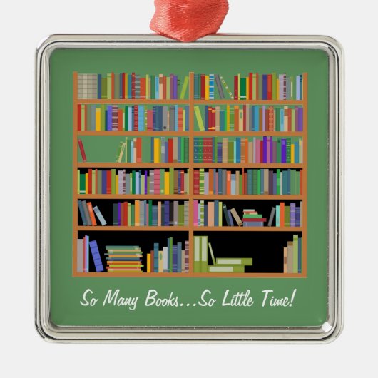 Zoveel boeken (aanpasbaar) metalen ornament (Voorkant)