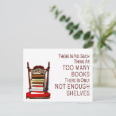 Zoveel boeken zijn er niet briefkaart (Staand voorkant)