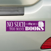 Zoveel boeken zijn er niet bumpersticker (Op auto)
