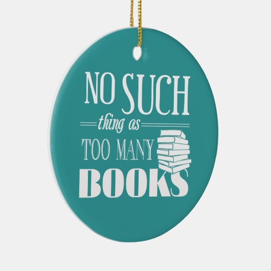 Zoveel boeken zijn er niet keramisch ornament (Rechts)