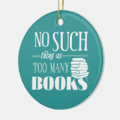 Zoveel boeken zijn er niet keramisch ornament (Links)