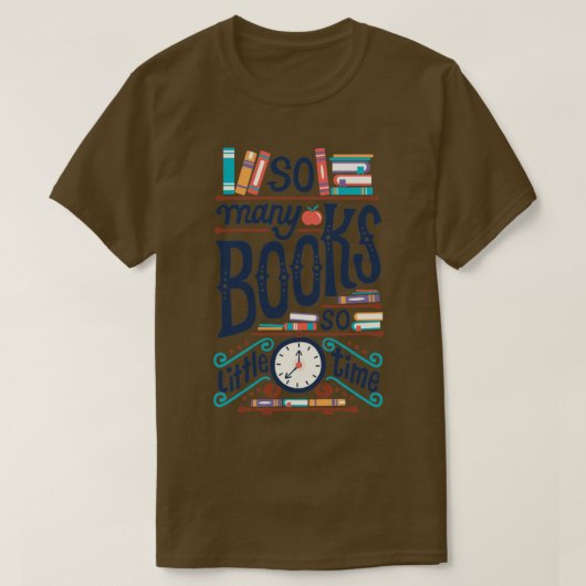 Zoveel boeken zo weinig tijd2 t-shirt (Design voorkant)