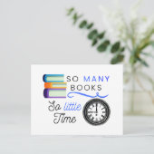 Zoveel boeken, zo weinig tijd Briefkaart (Staand voorkant)