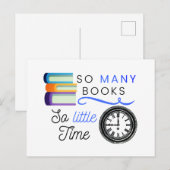 Zoveel boeken, zo weinig tijd Briefkaart (Voorkant / Achterkant)