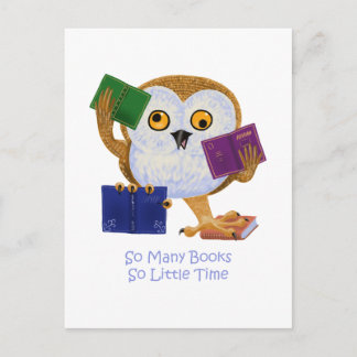 Zoveel boeken zo weinig tijd briefkaart
