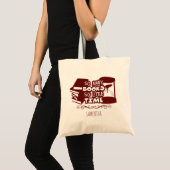 Zoveel boeken, zo weinig tijd Maroon Rode Naam Tote Bag (Voorkant (product))