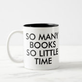 Zoveel boeken Zo weinig tijd | Mok boekoverloop (Links)