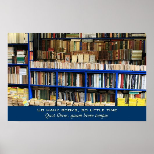 Zoveel boeken zo weinig tijd poster (Voorkant)