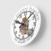 Zoveel boeken zo weinig tijd ronde klok (Hoek)