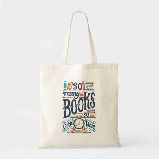 Zoveel boeken zo weinig tijd tote bag (Voorkant)