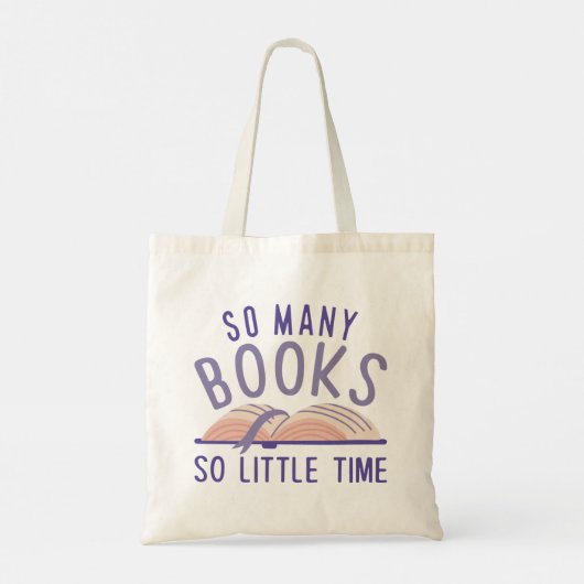Zoveel boeken zo weinig tijd tote bag (Achterkant)