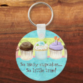 Zoveel cupcakes, zo weinig tijd! Cupcake Art Sleutelhanger (Voorkant)