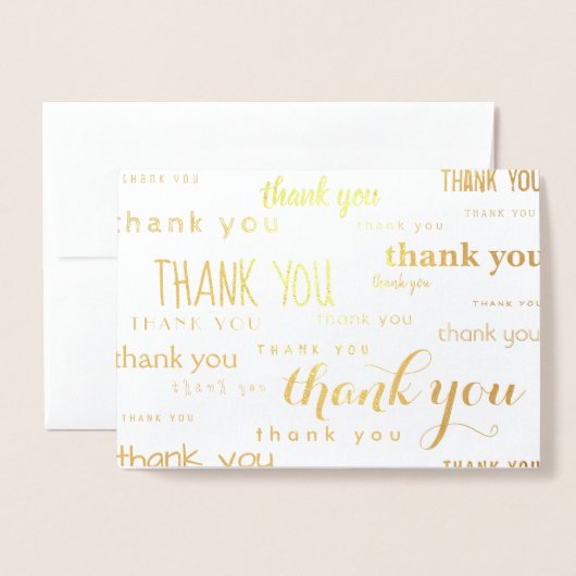 zoveel dank aan de goudfolie folie kaarten (Voorkant met envelop)
