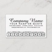 zoveel dank voor uw loyaliteit ( punch card ) klantenkaartje (Voorkant)