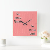 Zoveel dingen zo weinig tijd voor Wall Clock Vierkante Klok (Huis)