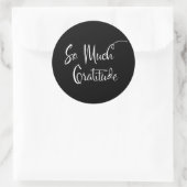 Zoveel Gratitude Modern Script Typografie Black Ronde Sticker (Tas)