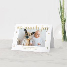 Zoveel Joy Modern Folded Holiday Card Feestdagen Kaart