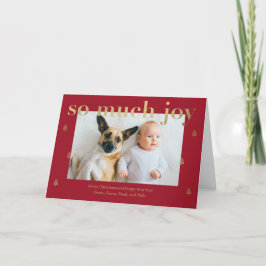 Zoveel Joy Modern Folded Holiday Card Feestdagen Kaart