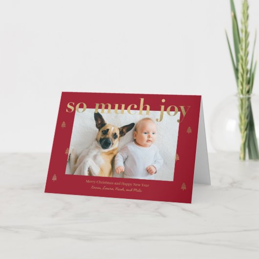 Zoveel Joy Modern Folded Holiday Card Feestdagen Kaart (Voorkant)