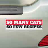 Zoveel katten. Weinig ontvangers Bumpersticker (Op auto)