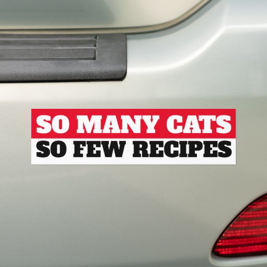 Zoveel katten. Weinig ontvangers Bumpersticker (Op auto)