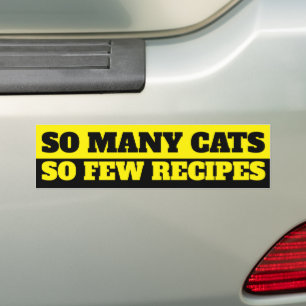 Zoveel katten. Weinig ontvangers Bumpersticker