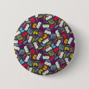 Zoveel kleurrijke boeken… ronde button 5,7 cm